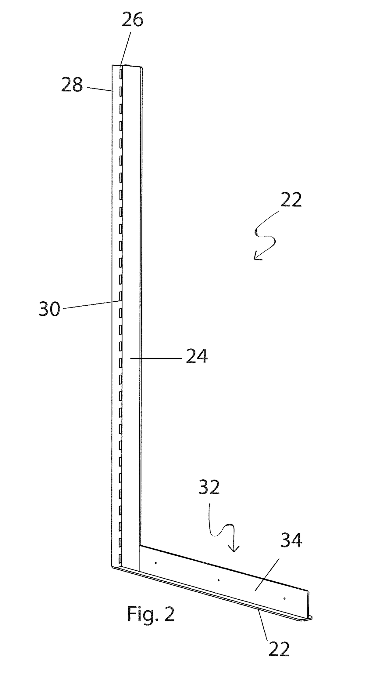 Shelving post and an adjustible shelving system