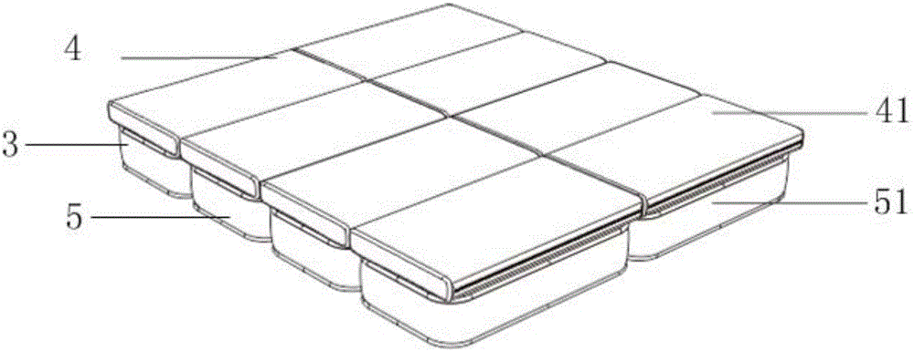 Movable modularization distributed folding mattress