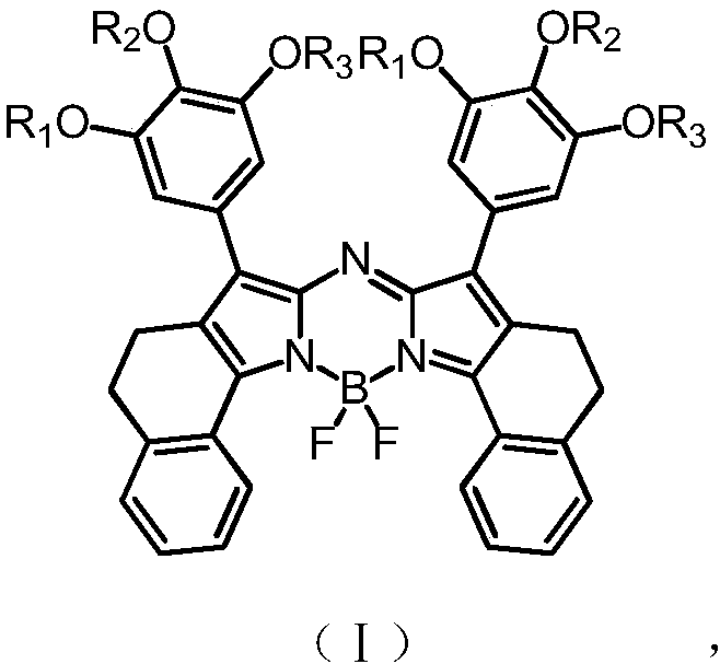 Near-infrared light excited fluorescent dye as well as preparation method and application thereof