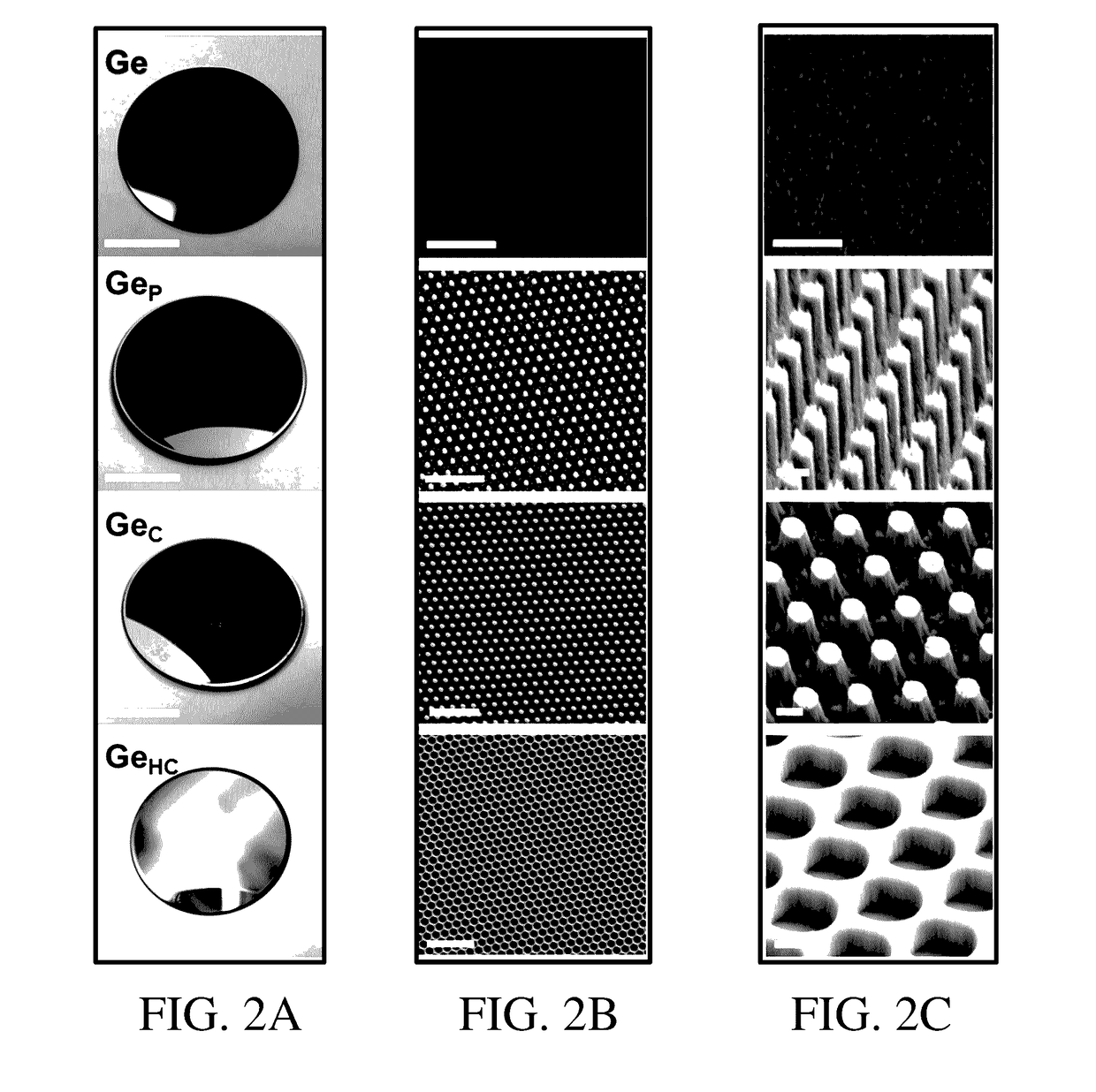 Processing of superhydrophobic, infrared transmissive, Anti-reflective nanostructured surfaces