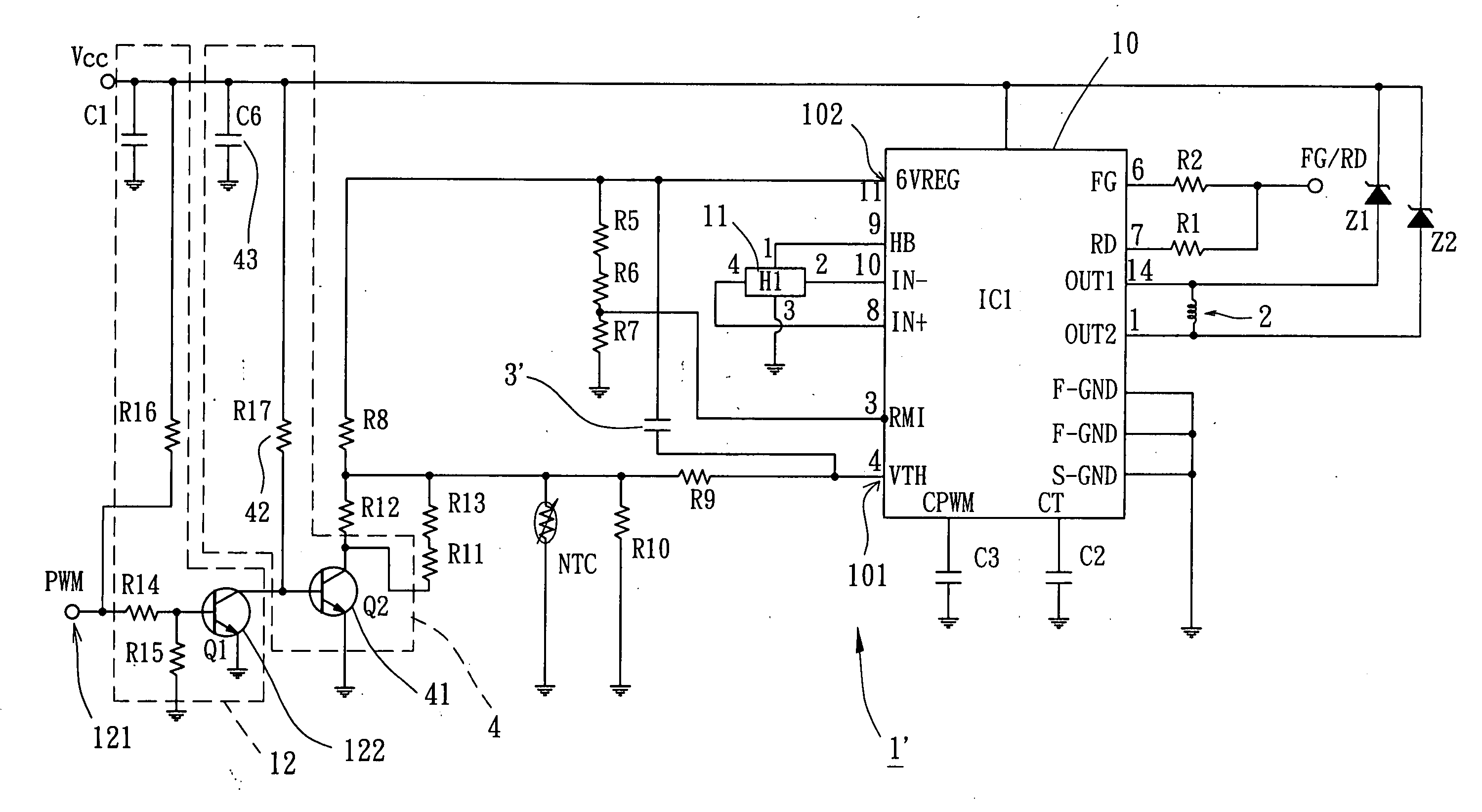 Frequency-variable pulse-width-modulation motor drive circuit capable of operating under different pwm frequencies