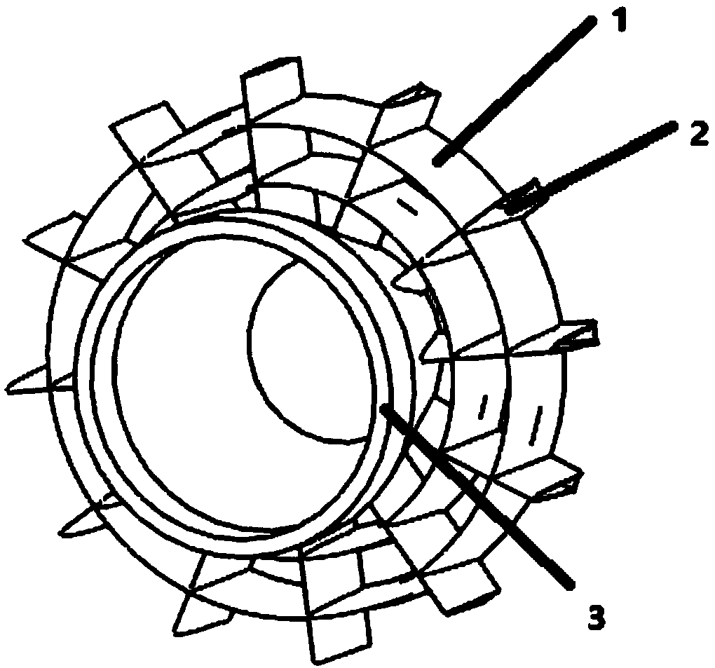 Integrated afterburner with grid-structure rectification supporting plate flame stabilizers