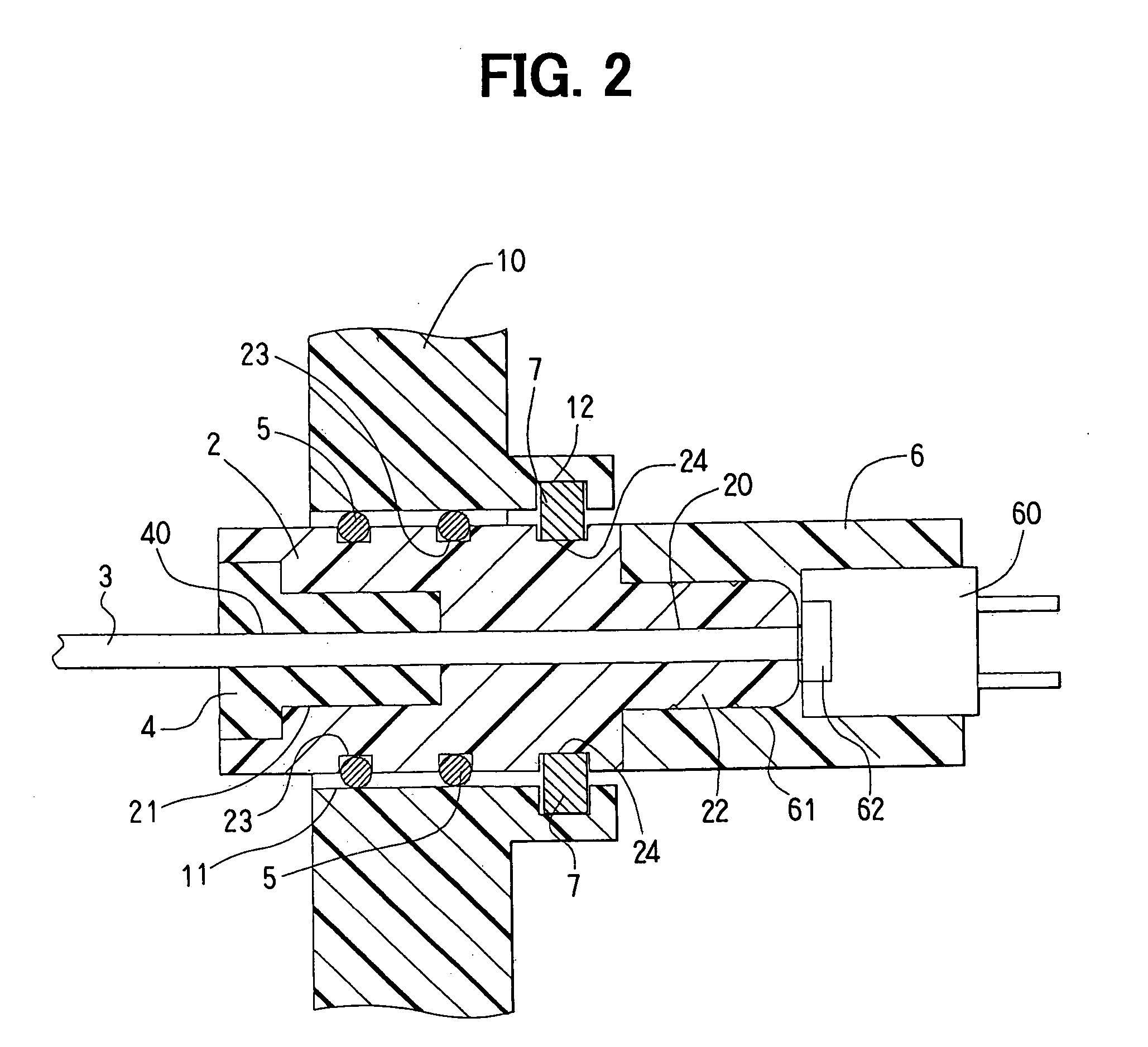 Structure for connecting optical fiber