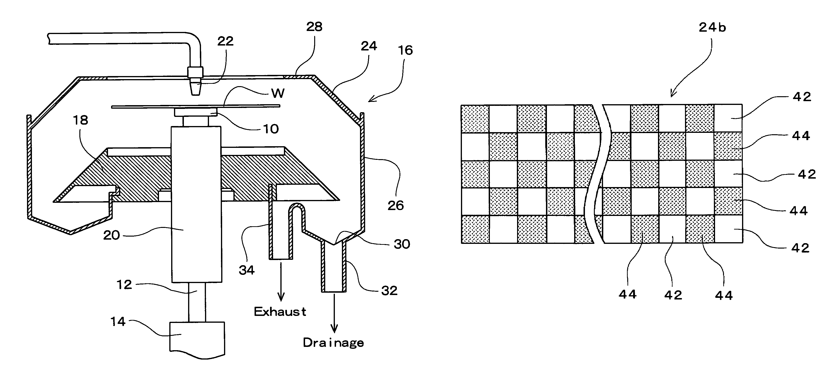 Substrate rotation type treatment apparatus