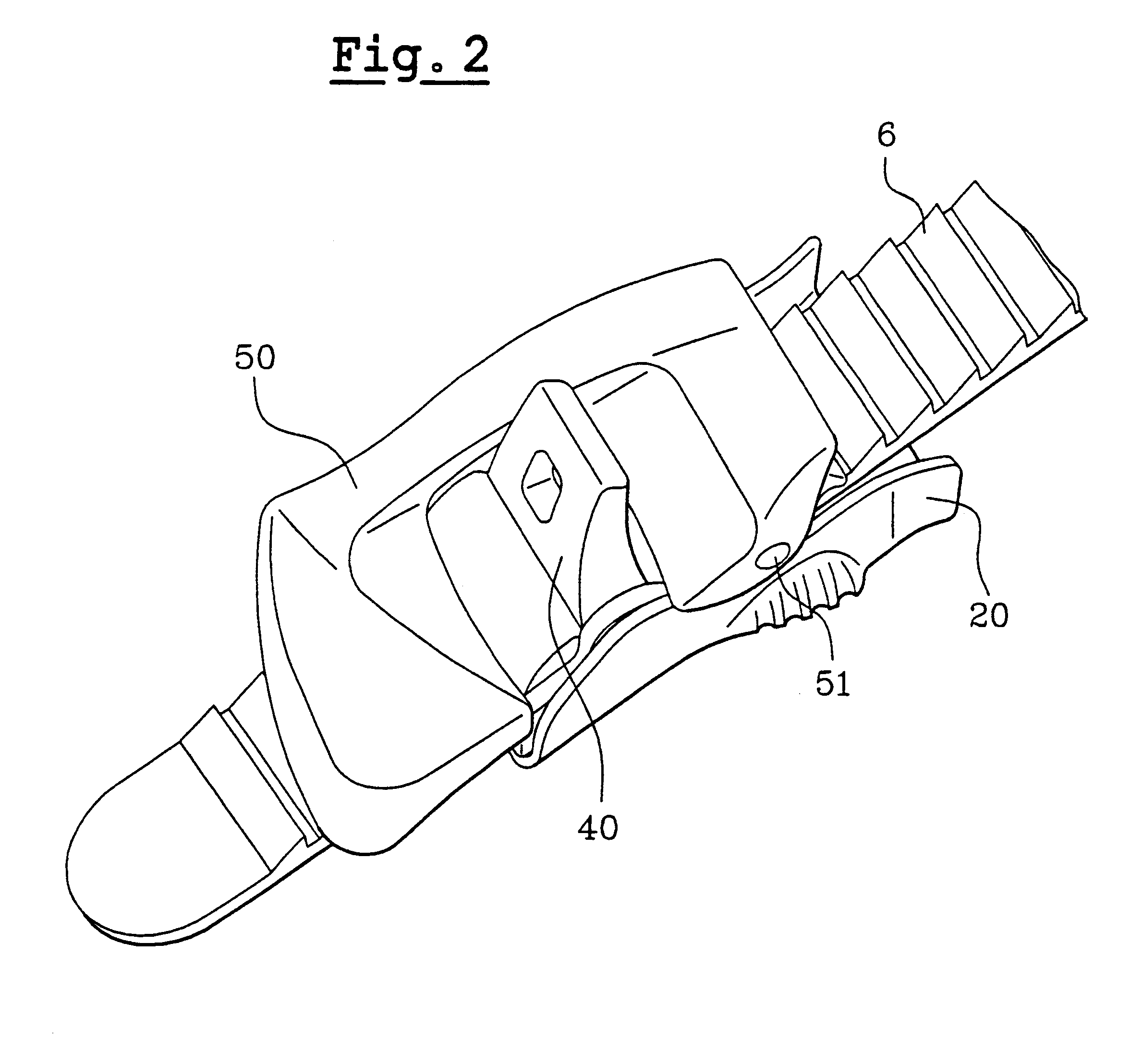 Device for clamping together two parts of a sports article