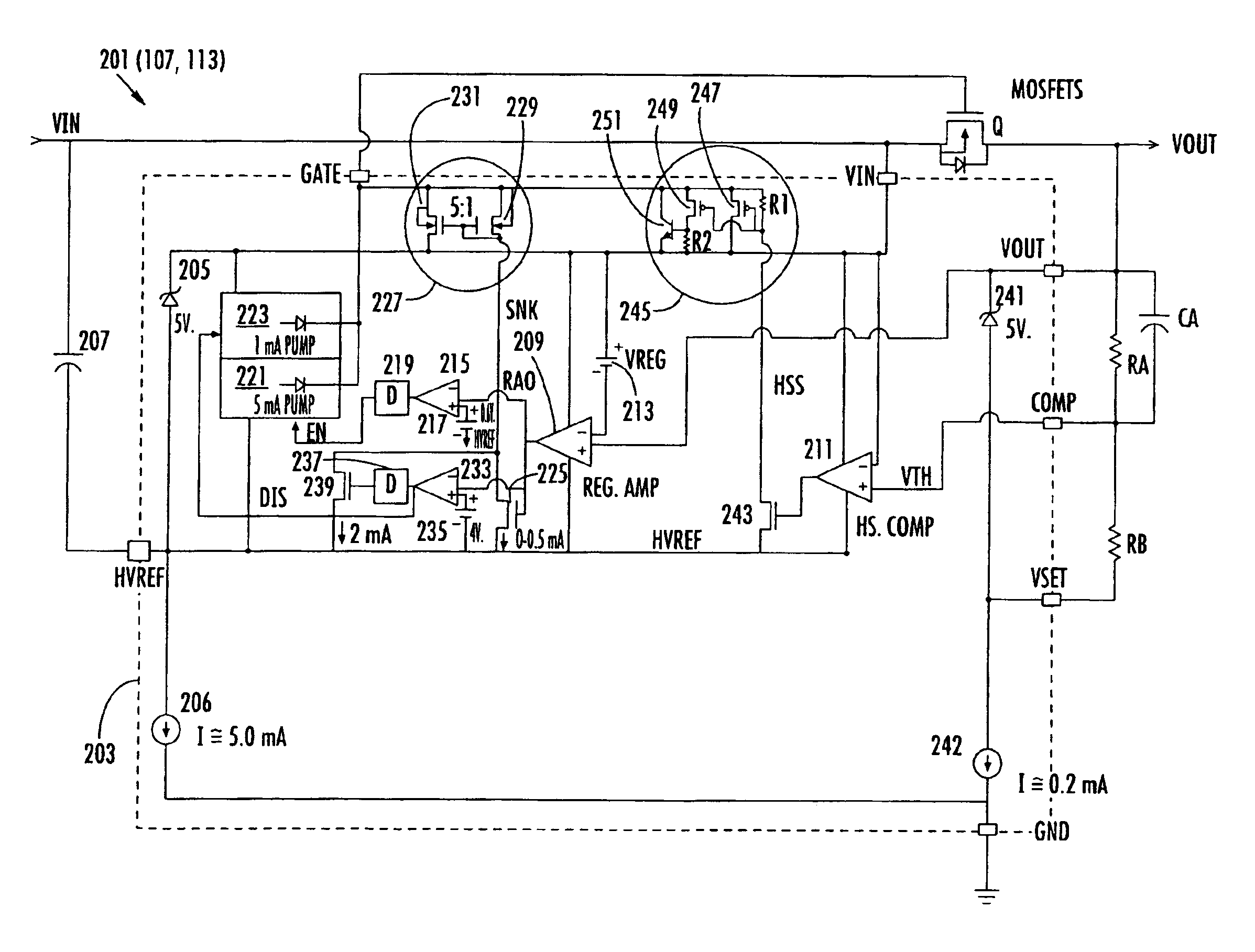 Controller for FET pass device