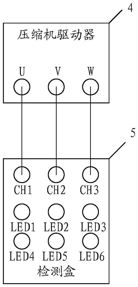 Fault detection circuit for air conditioner compressor