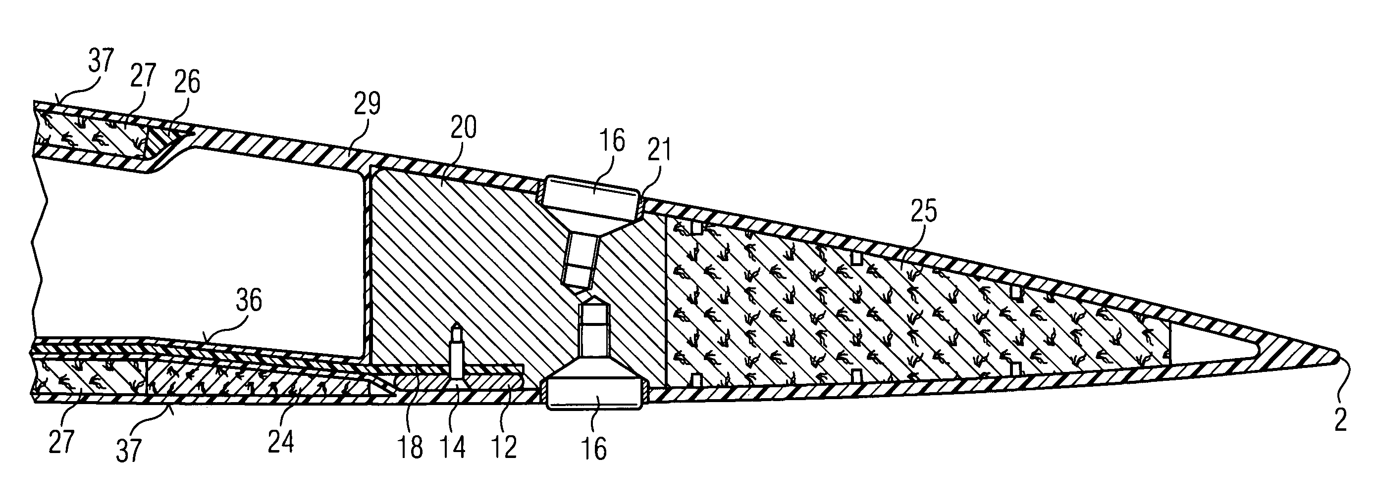 Method for manufacturing wind turbine blade with an integrated lightning conductor