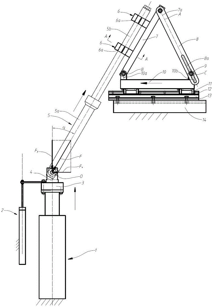 A test device for static load characteristics of motorcycle front shock absorber