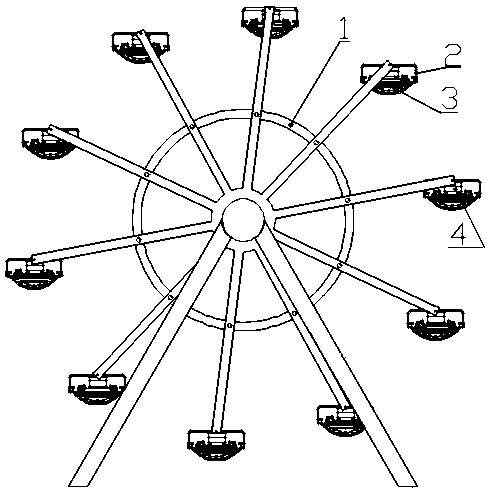 Automatic balancing car of ferris wheel three-dimensional garage and control method thereof