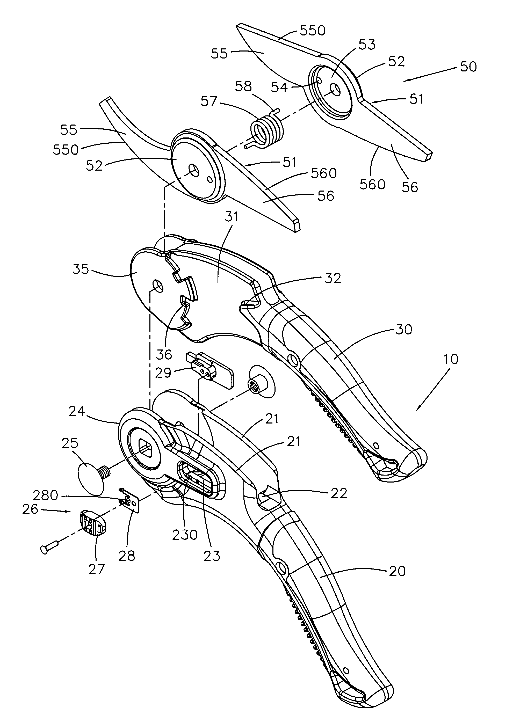 Gardening shears having two pruning effects