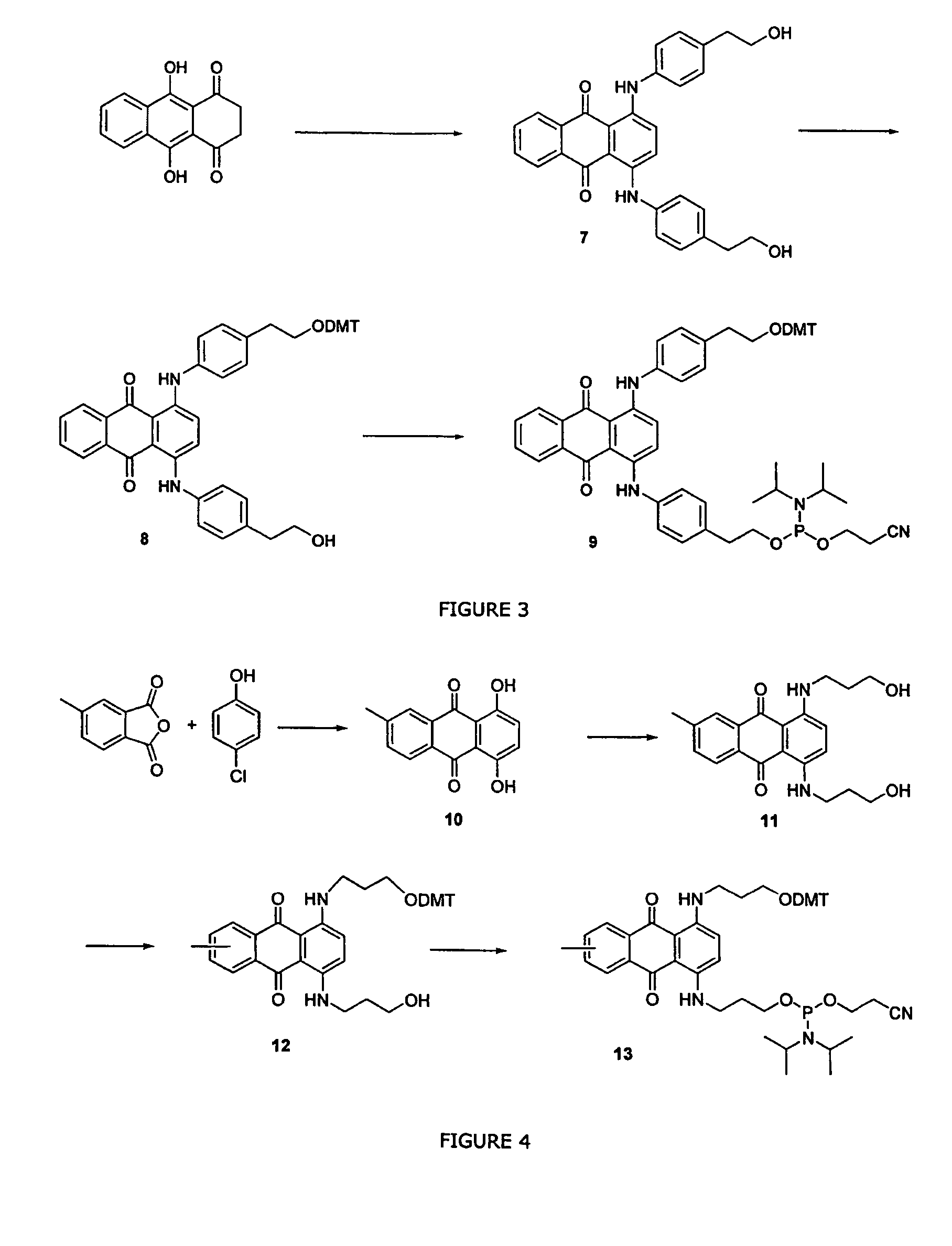 Quencher compositions comprising anthraquinone moieties