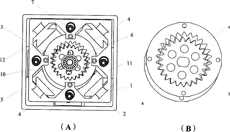 Double-rotor radial driving meshing motor