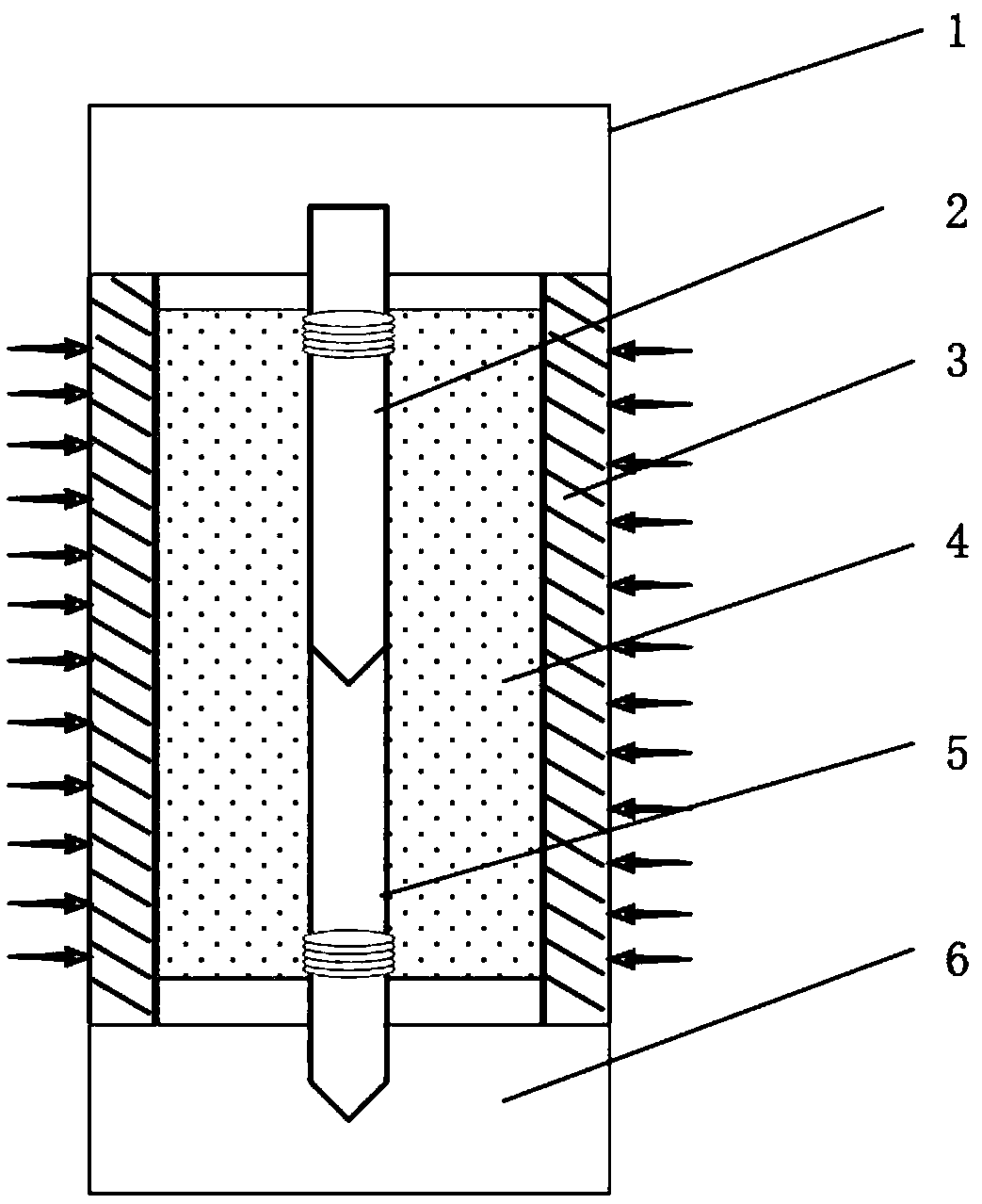 Device and method for pressing threads at two ends of hard alloy cylinder simultaneously