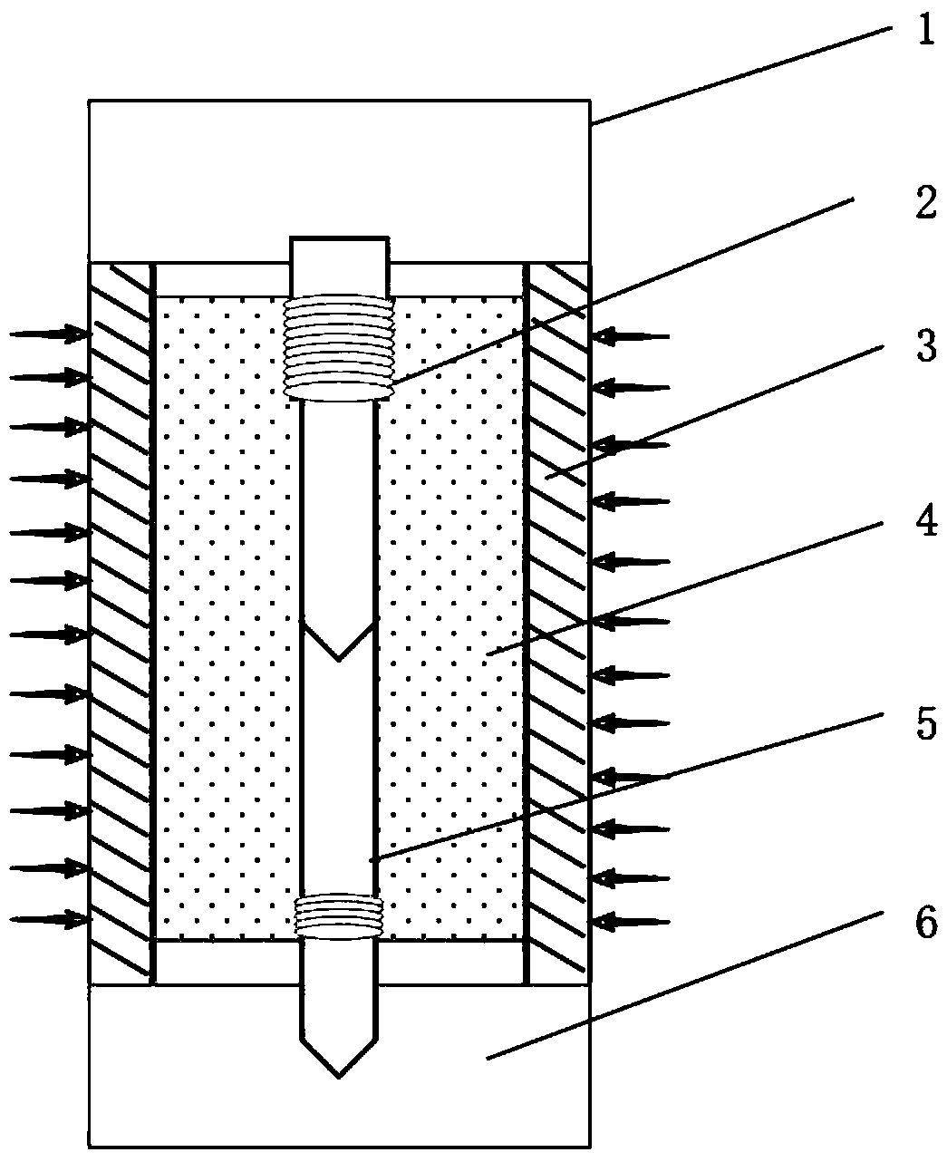 Device and method for pressing threads at two ends of hard alloy cylinder simultaneously