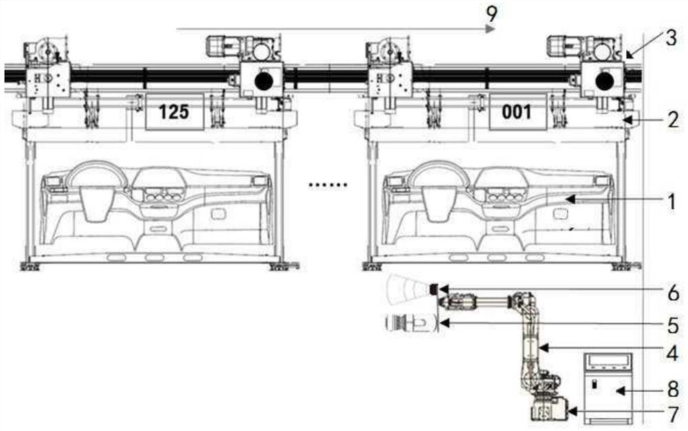 Detection equipment for vehicle assembly and vehicle assembly production system