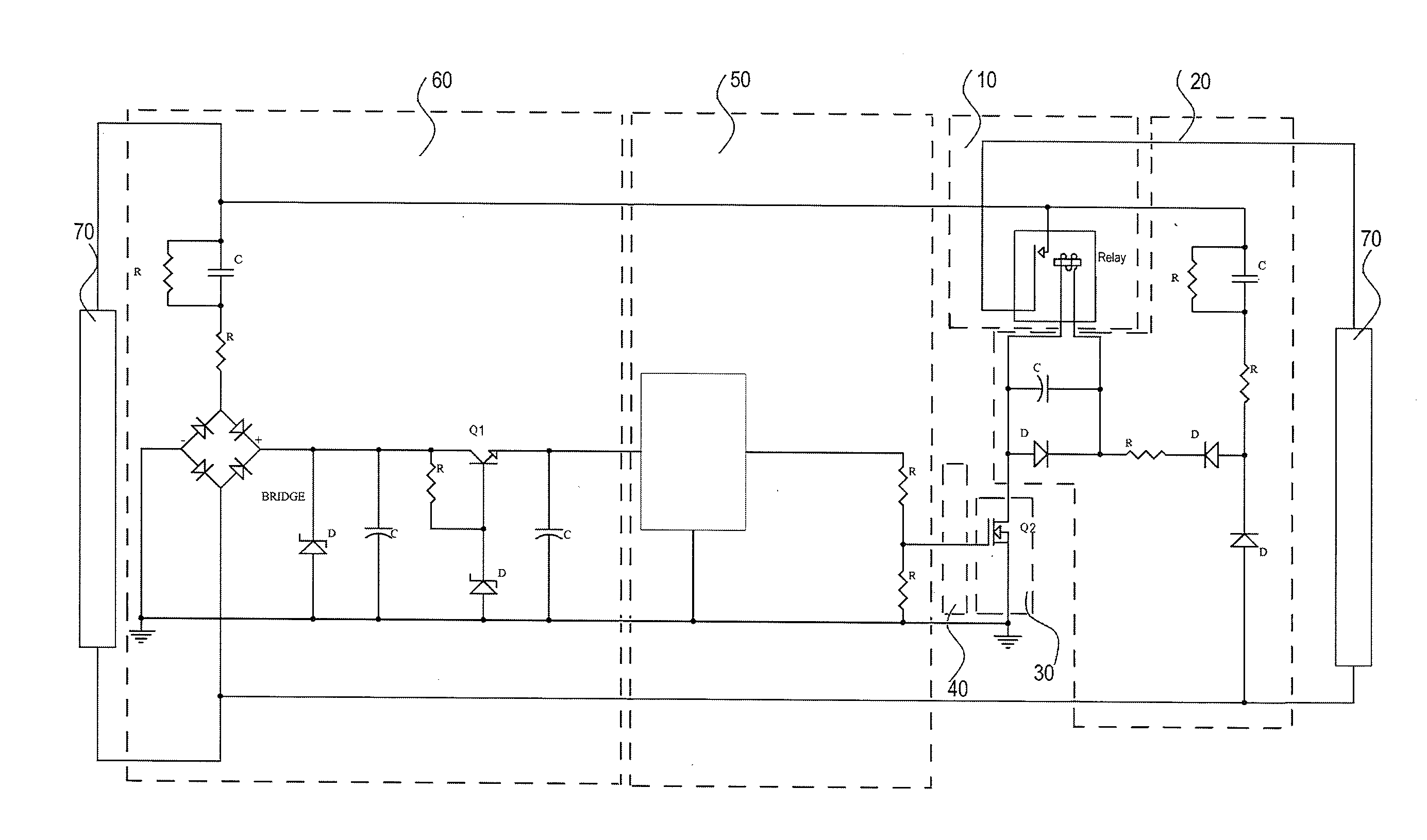 Switch circuit with independent DC power supply