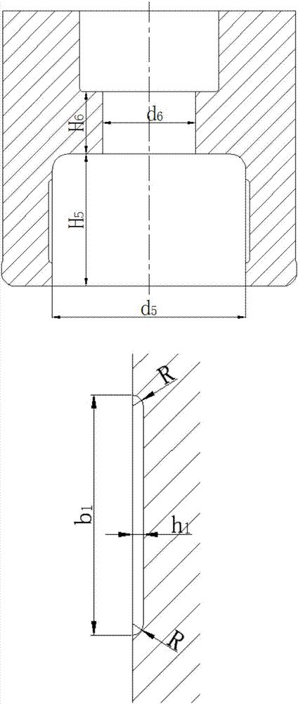 Die used for forming hollow work pieces through backward extrusion of hollow blanks