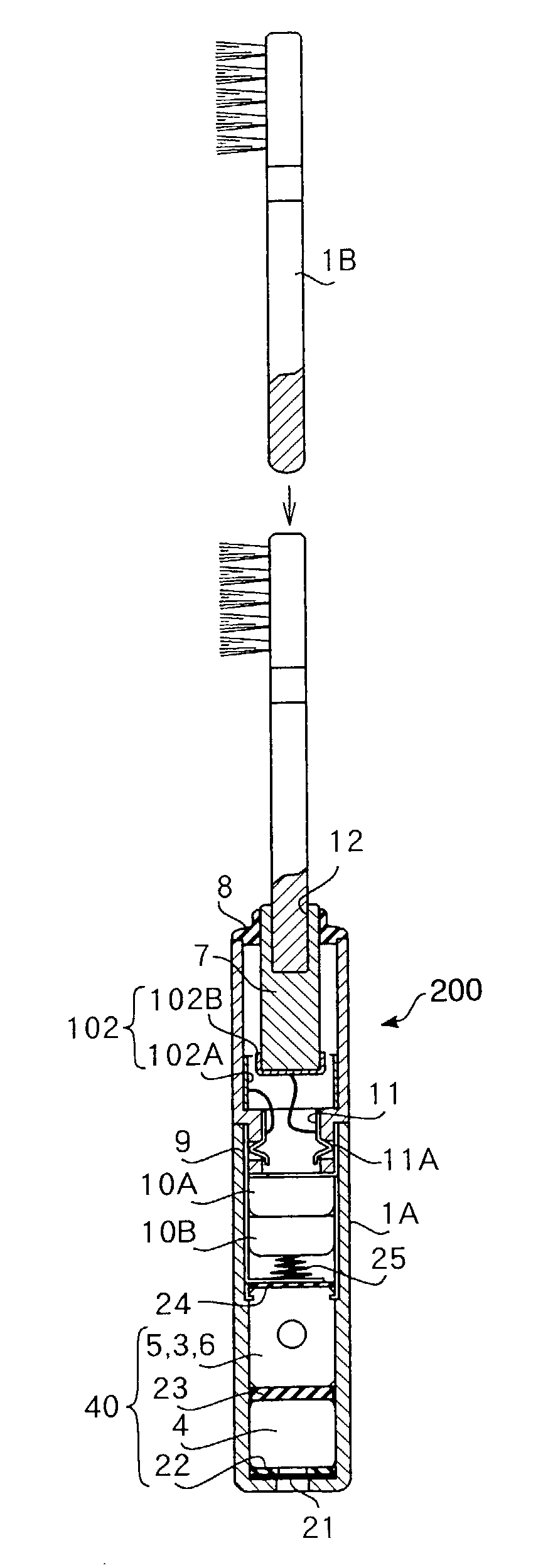 Toothbrush assembly with sound generating function