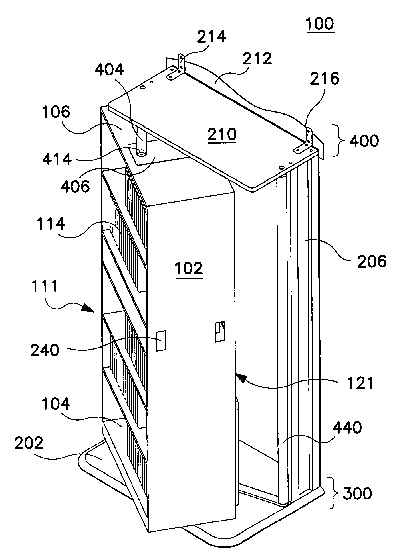Method and apparatus for movable structure having alternative accessible sides