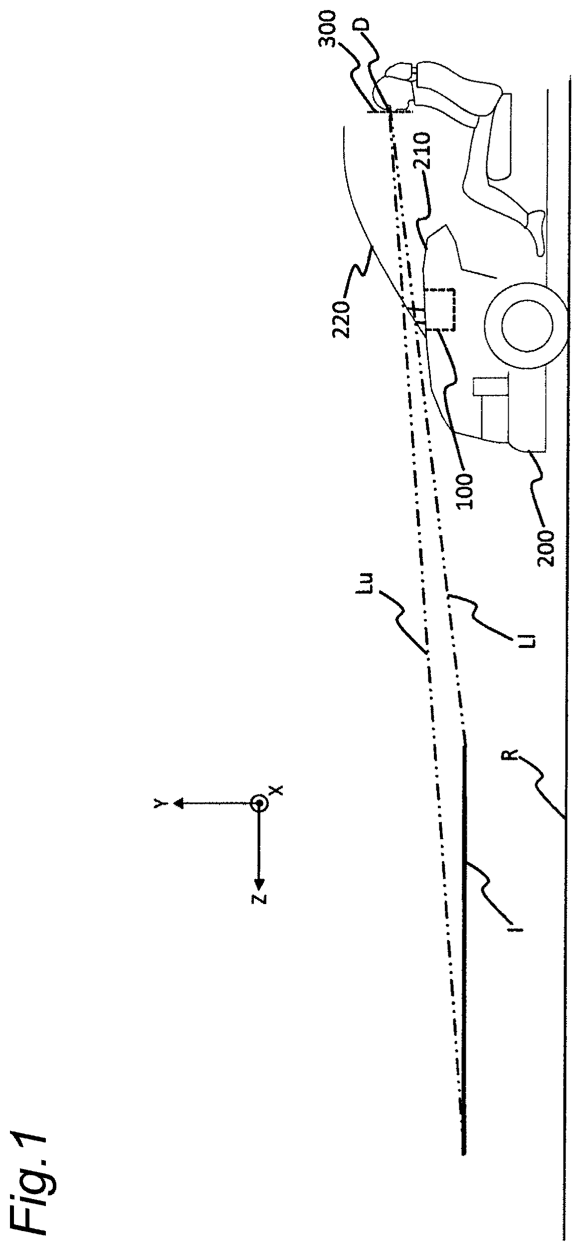 Head-up display and moving object equipped with head-up display