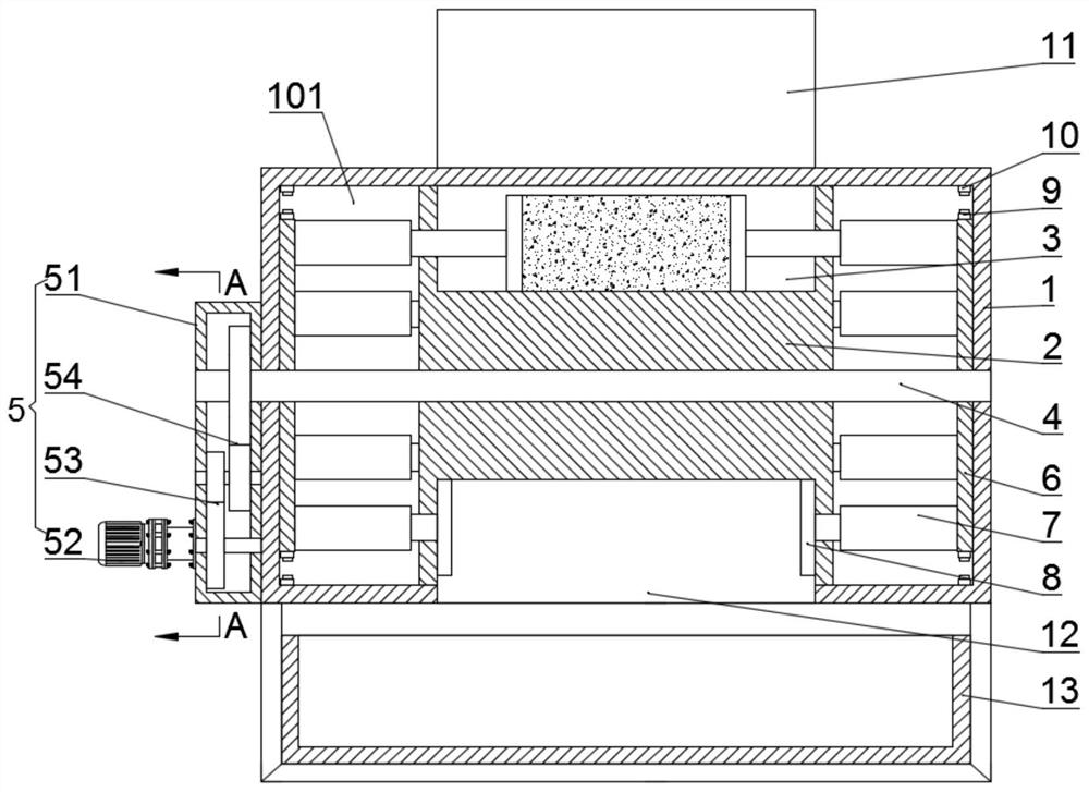 Dust rod pressing machine for tobacco processing