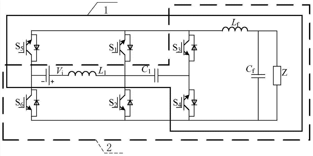 Single-stage non-isolated double cuk type inverter without electrolytic capacitor