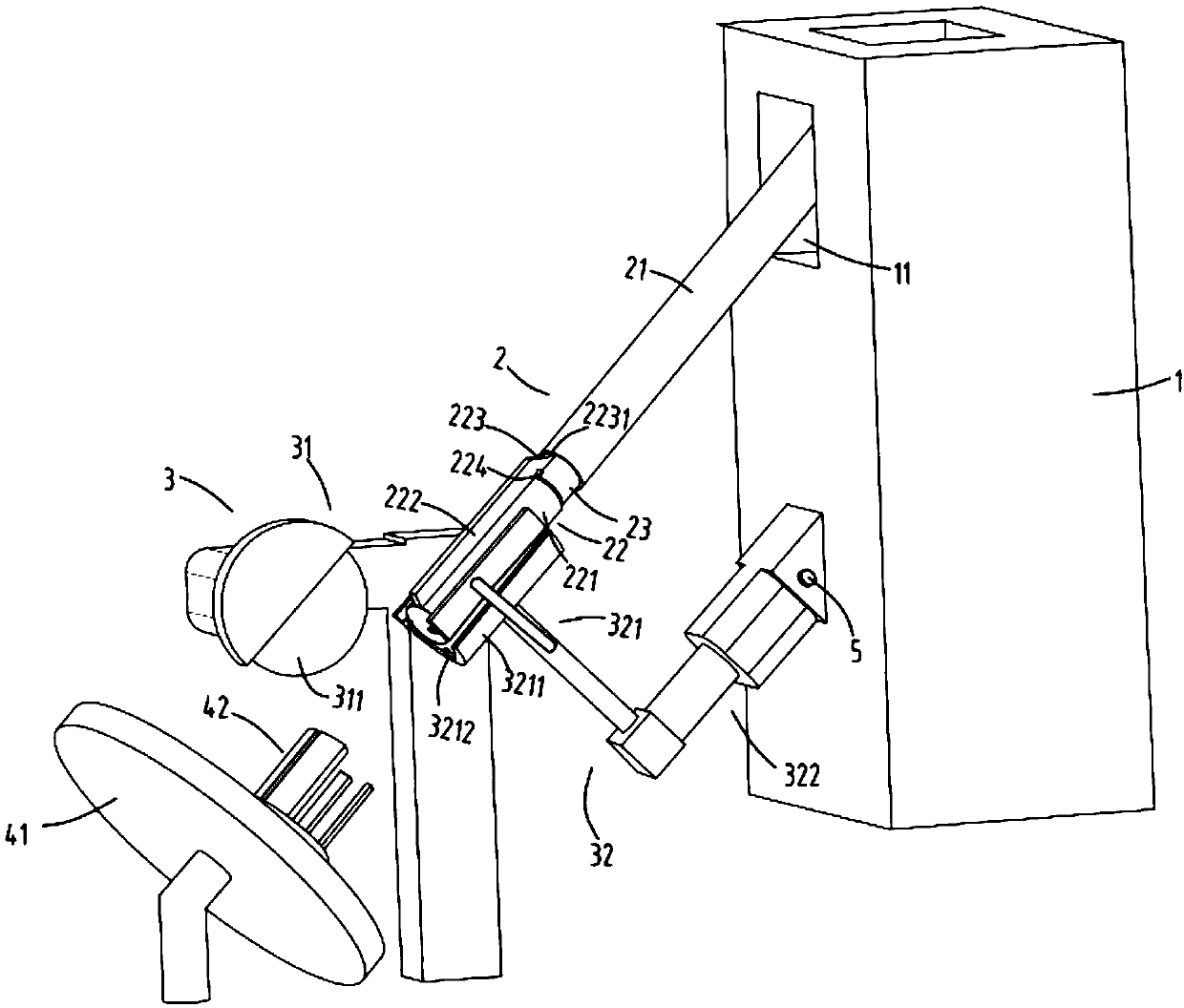 A kind of grinding and setting collection equipment for ring breakage