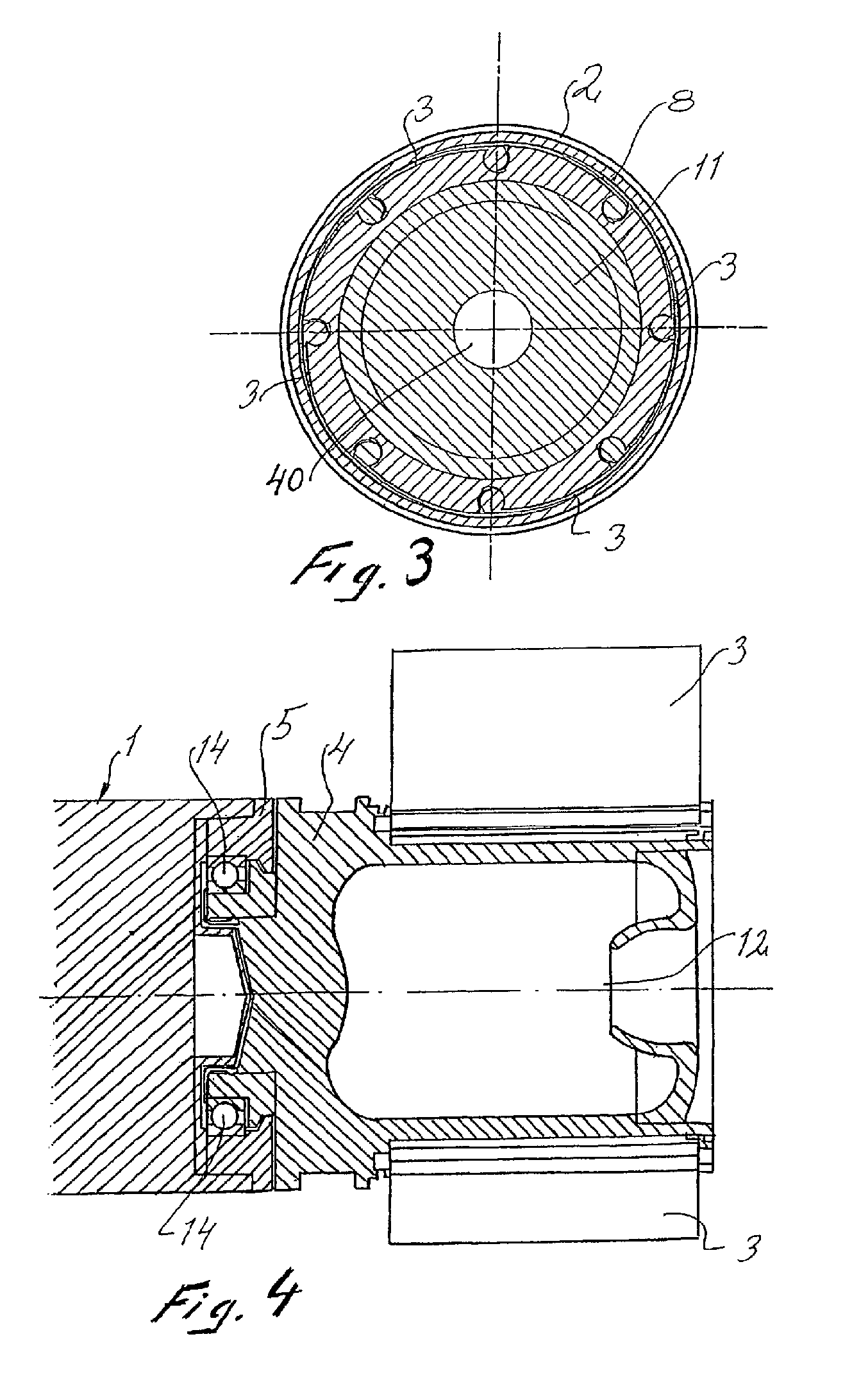 Method and arrangement for low or non-rotating artillery shells