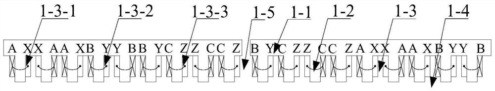 Bilateral permanent magnet staggered type modularized continuous pole permanent magnet synchronous linear motor