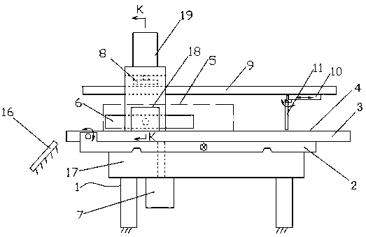 Wood board end leveling device and working method thereof