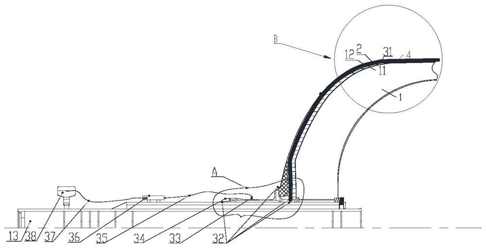 Preparation method of solid rocket engine composite material shell