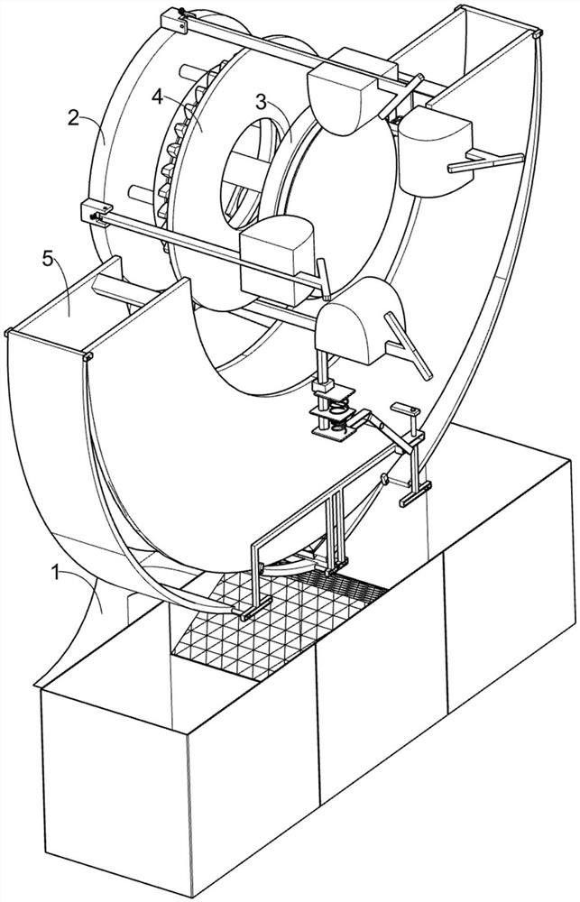 Polishing device easy to clean and capable of adapting to pipeline openings of different sizes