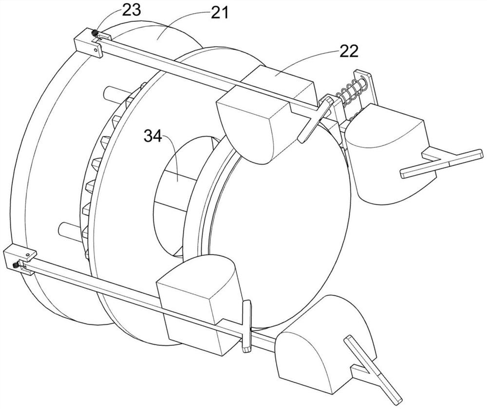 Polishing device easy to clean and capable of adapting to pipeline openings of different sizes