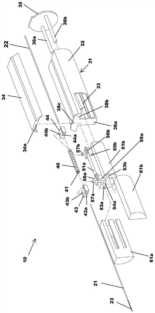 Reusable core needle biopsy device and disposable needle system to eliminate internal contamination risk in reusable portion of device