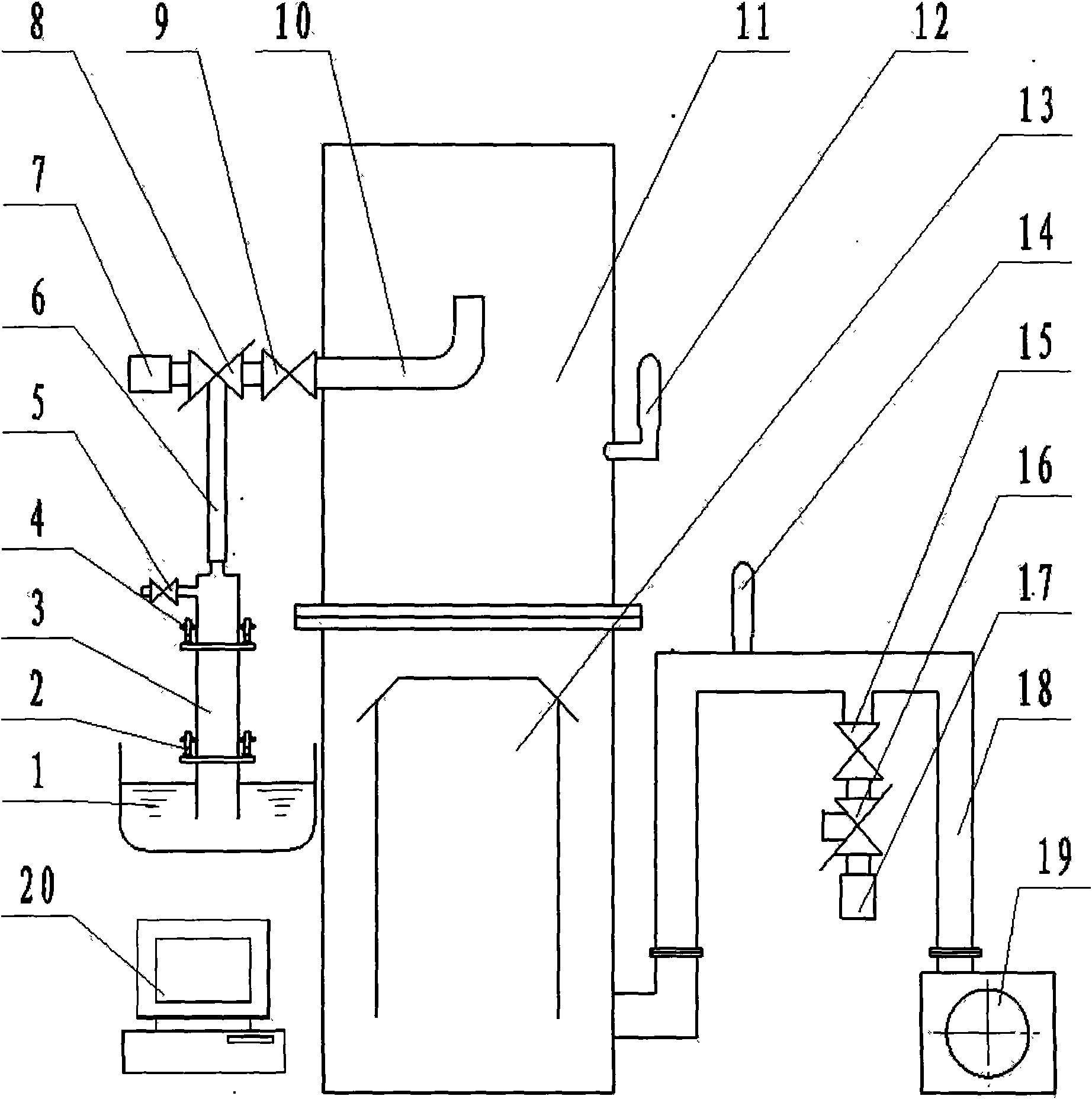 System and method for automatically measuring property of vapor stream vacuum pump