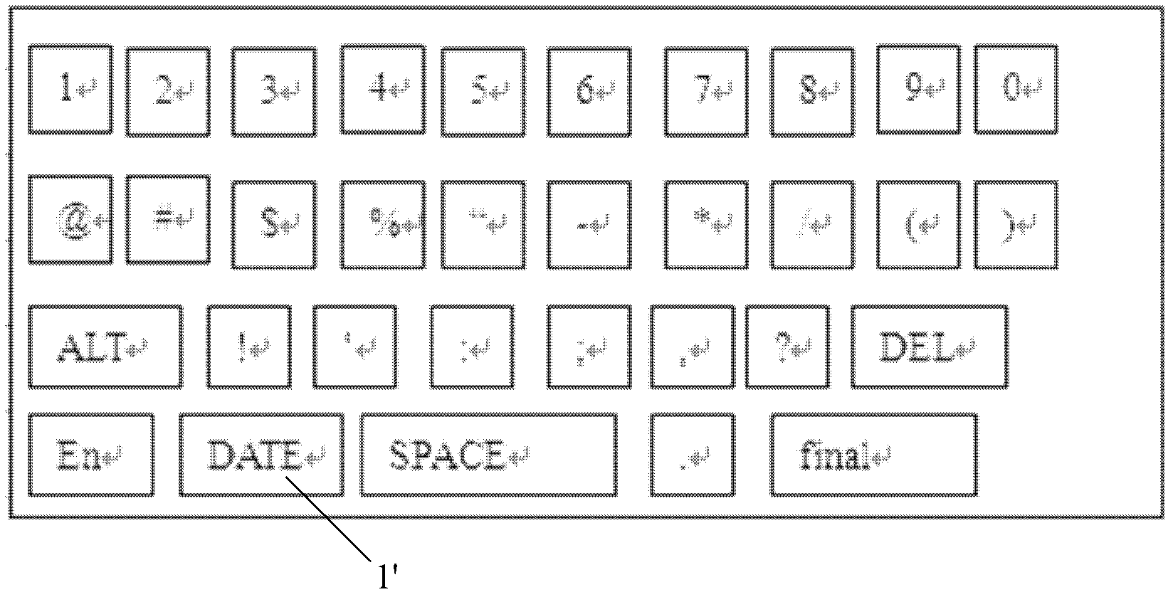 Mobile phone soft keyboard and date inputting method thereof