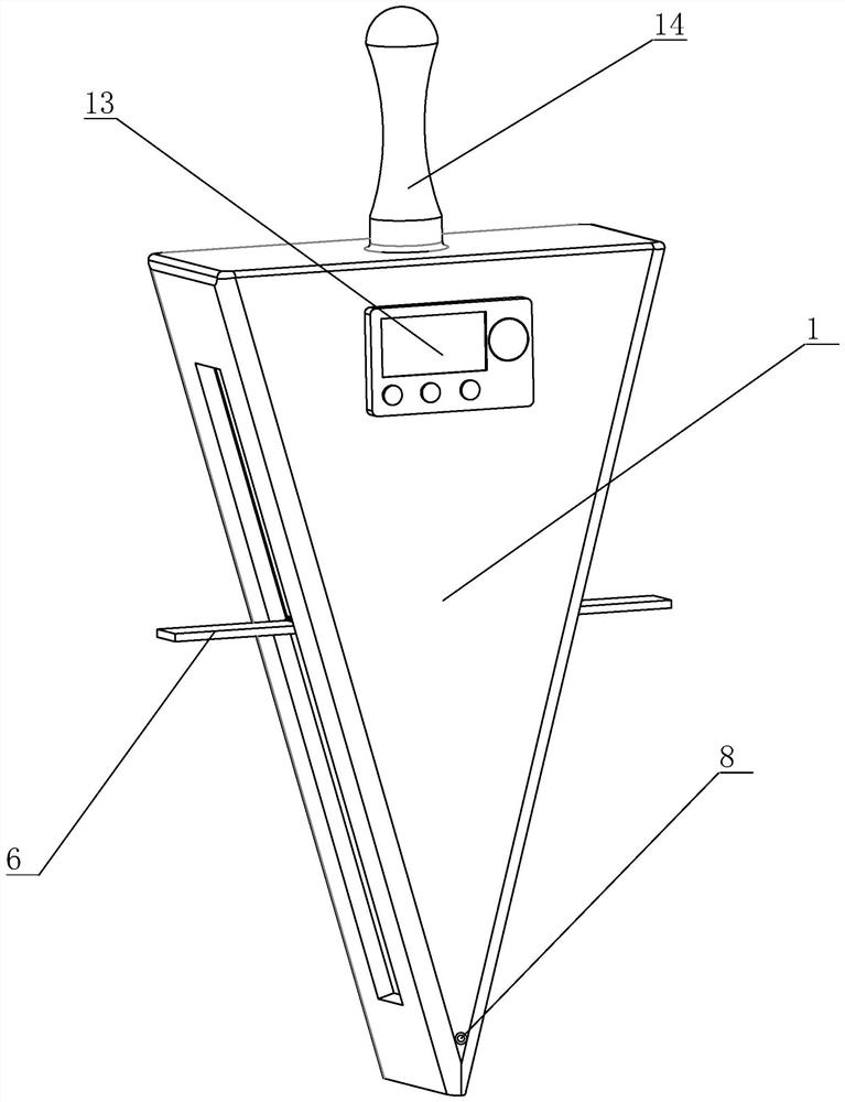 Chinese and English double display and double report separation seam rapid measuring tool and measuring method