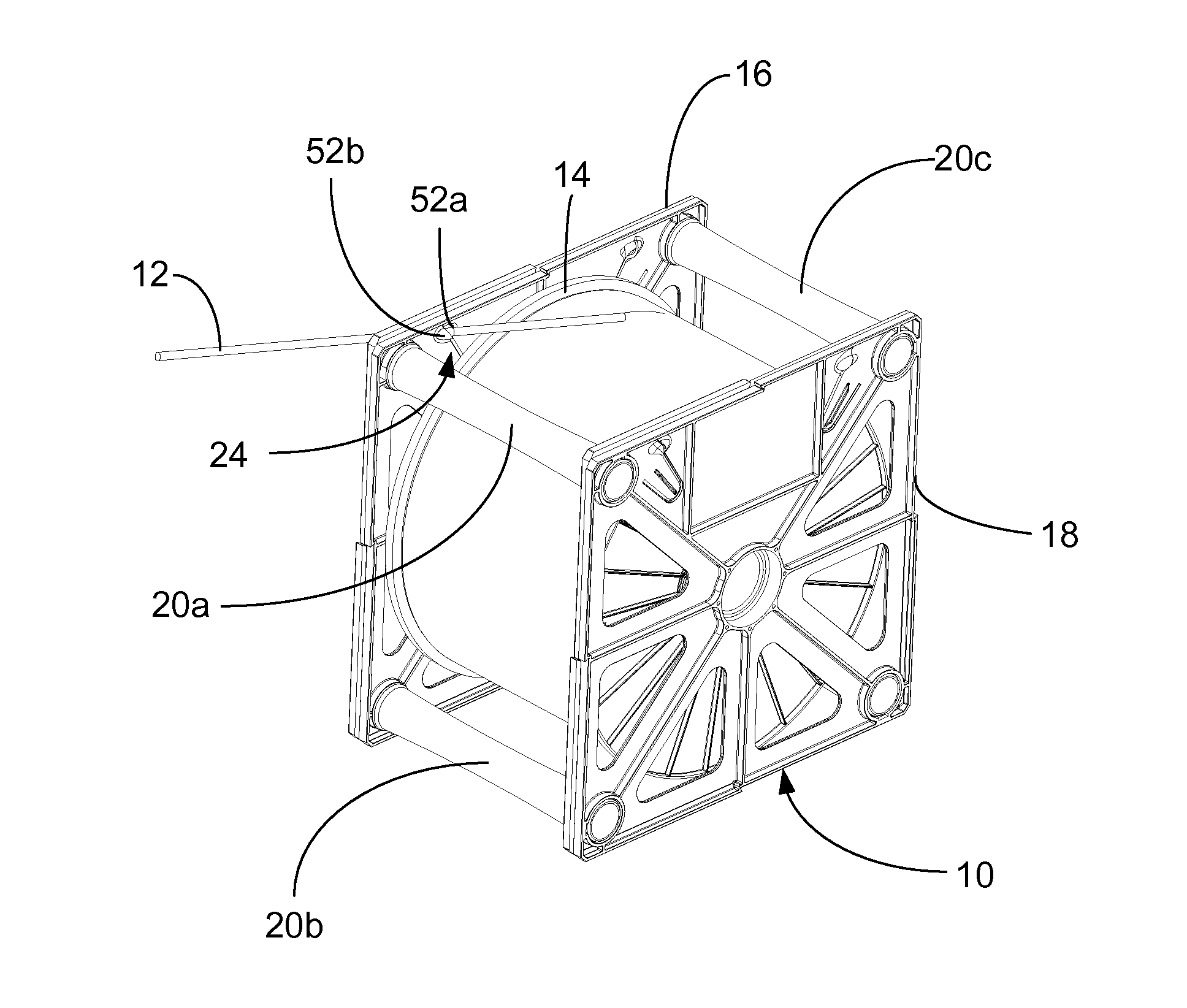 Device for dispensing a telecommunication cable from a reel