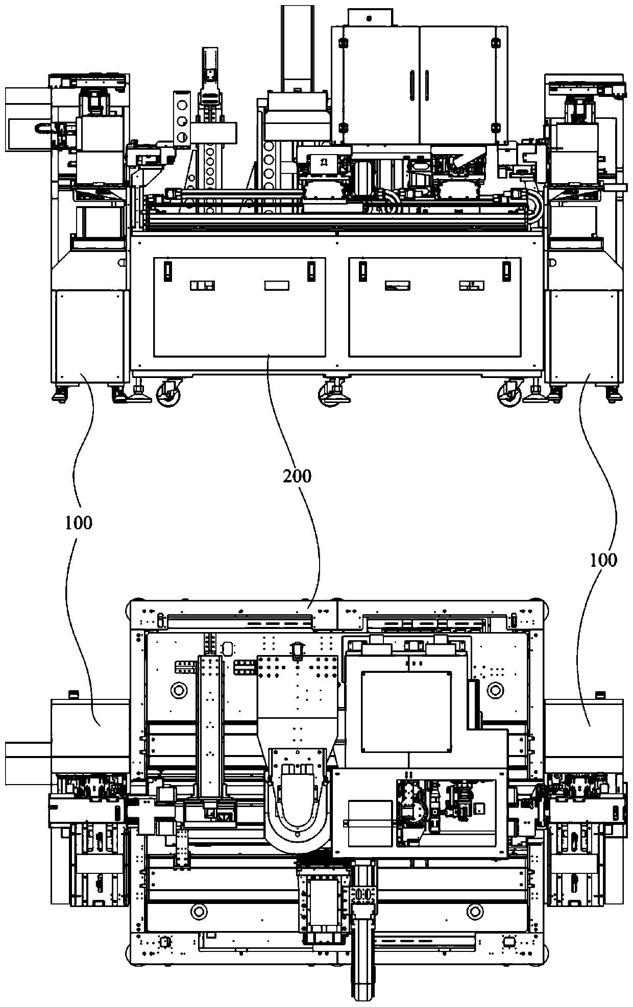 Assembly line transfer device capable of realizing on-line and off-line switching
