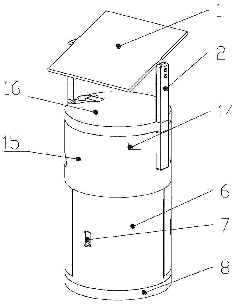 Automatic sorting garbage can and sorting method