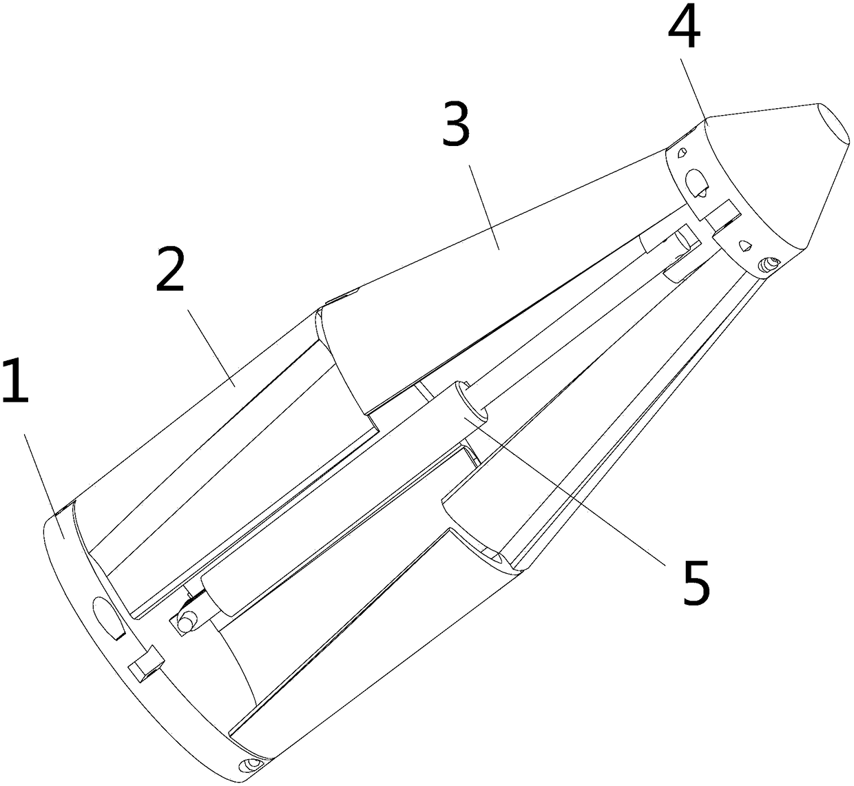 A telescopic probe applied to a rescue robot