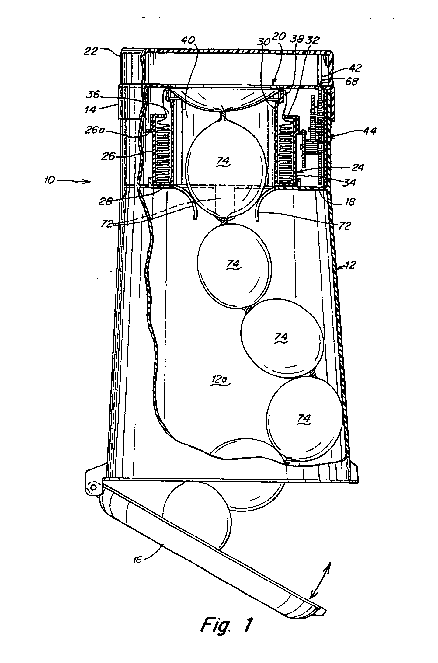 Waste disposal device including a hamper accessible through a movable door