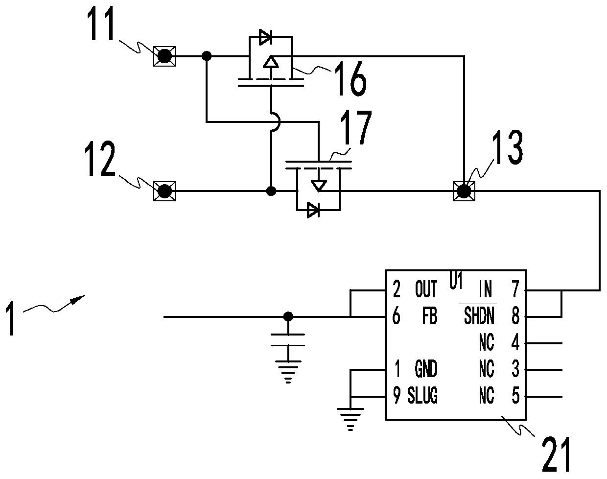 Power supply selection module for sight and solar sight with same