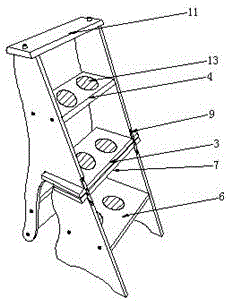 Dual-purpose multifunctional wooden ladder chair