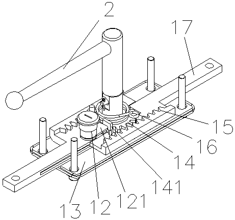 A lock mechanism for the side door of engineering machinery