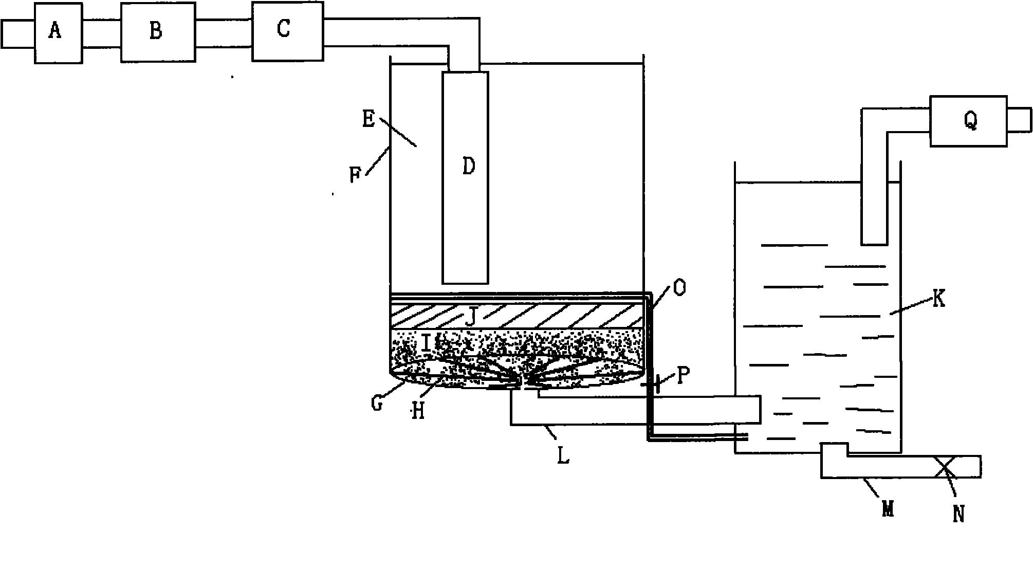 Mulching-film sand filter pond and method for disposing of raw water used for prawn culture
