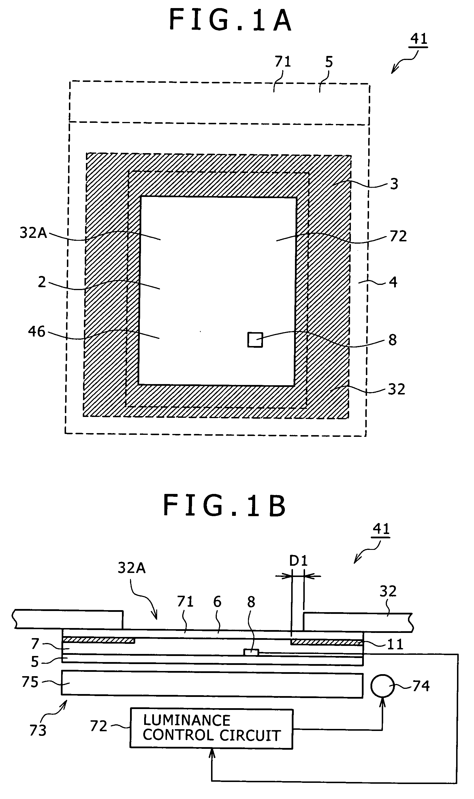 Display device and luminance control method therefor