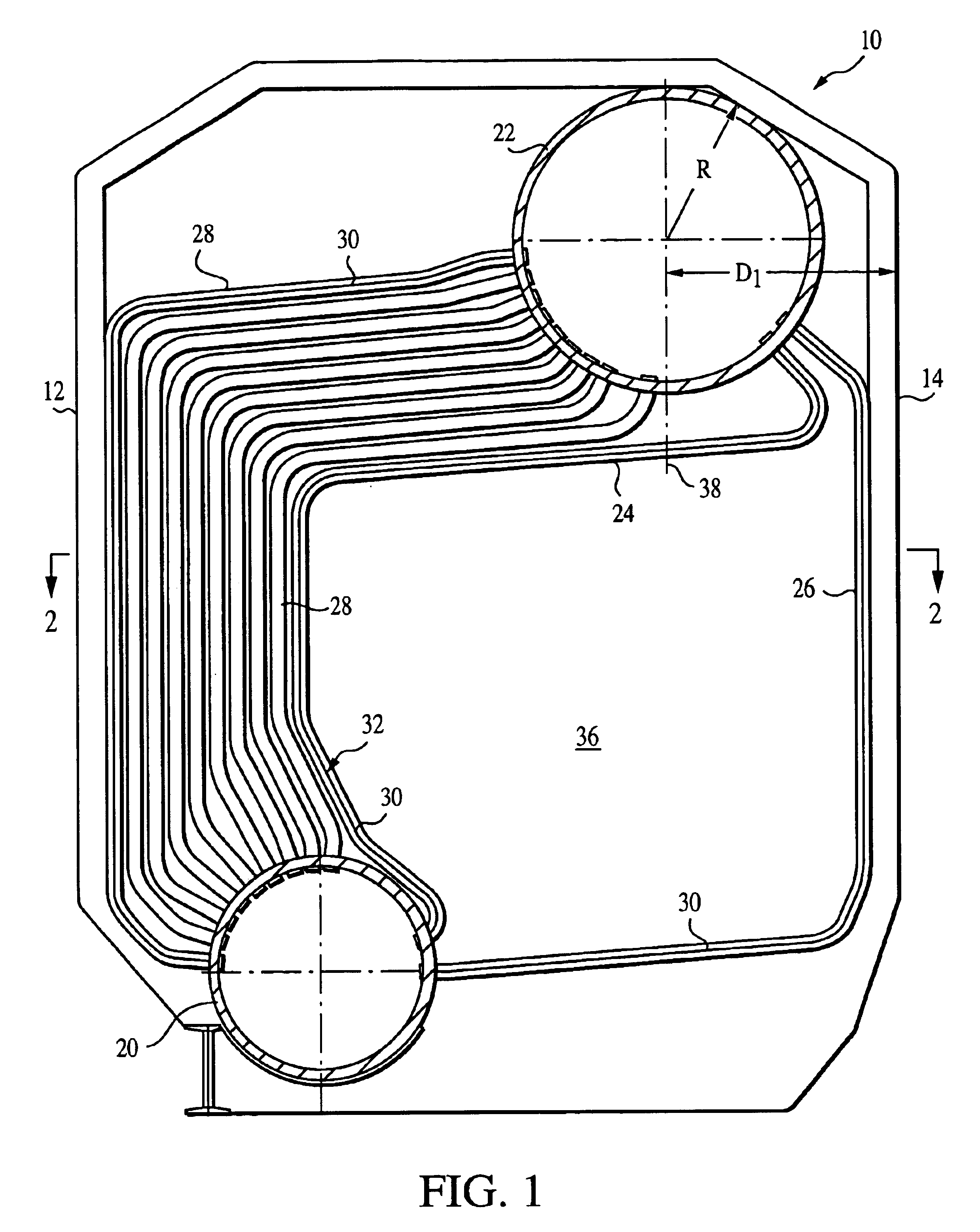 Package water tuble boiler having two offset drums