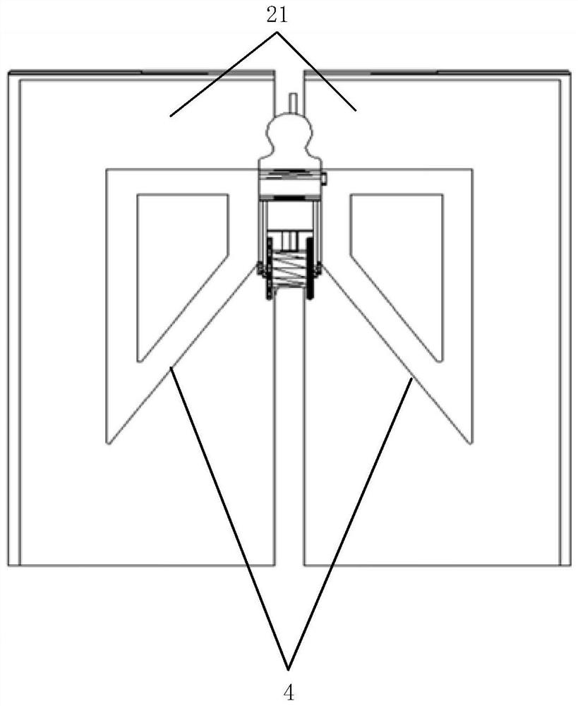 A windshield device used for welding flat steel structure of hull